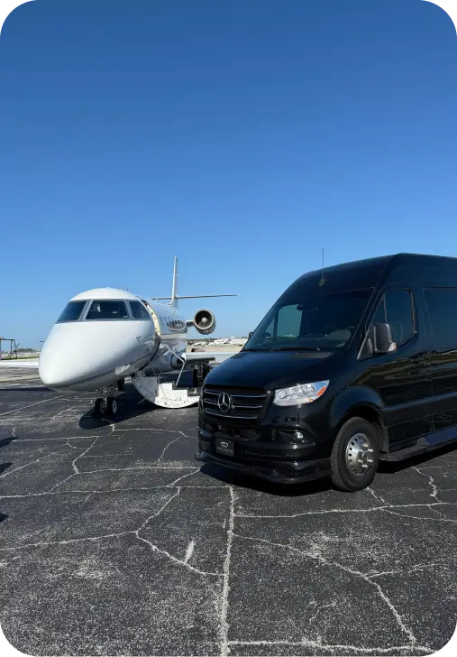 airport transportation sprinter and jet